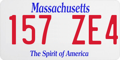 MA license plate 157ZE4