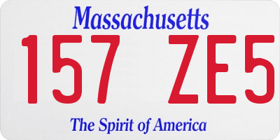 MA license plate 157ZE5