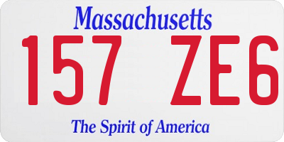 MA license plate 157ZE6
