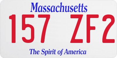MA license plate 157ZF2