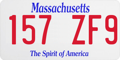 MA license plate 157ZF9