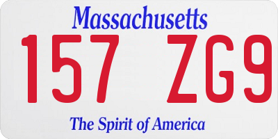 MA license plate 157ZG9