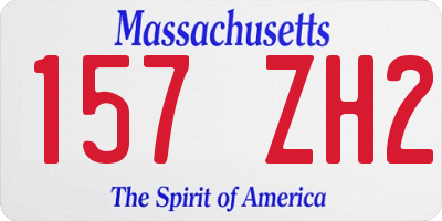 MA license plate 157ZH2