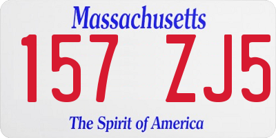 MA license plate 157ZJ5