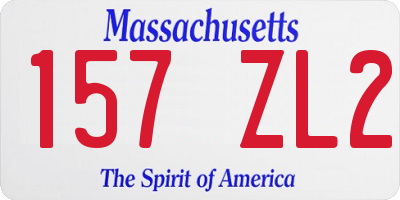 MA license plate 157ZL2