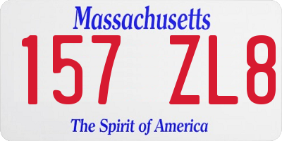 MA license plate 157ZL8