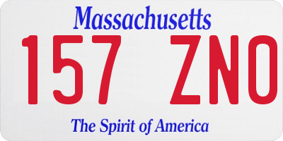 MA license plate 157ZN0