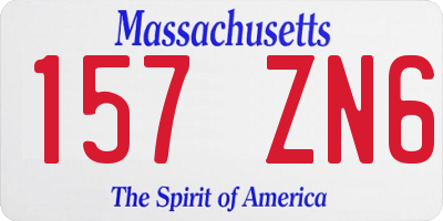 MA license plate 157ZN6