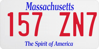 MA license plate 157ZN7