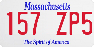 MA license plate 157ZP5