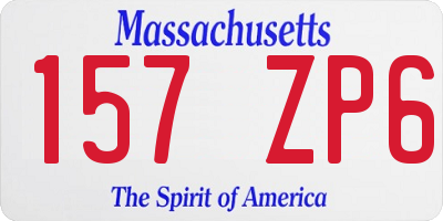MA license plate 157ZP6
