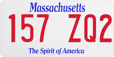 MA license plate 157ZQ2