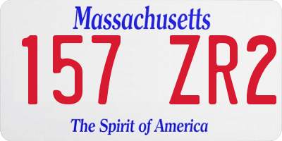 MA license plate 157ZR2