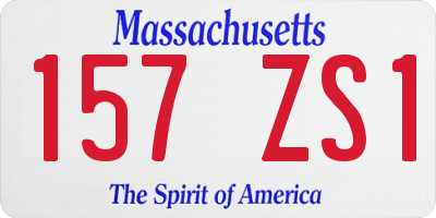 MA license plate 157ZS1