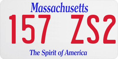 MA license plate 157ZS2