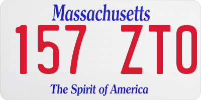 MA license plate 157ZT0