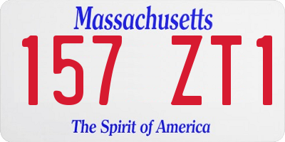 MA license plate 157ZT1
