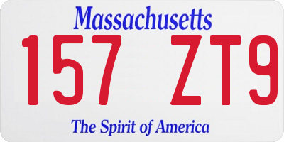 MA license plate 157ZT9