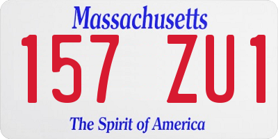 MA license plate 157ZU1