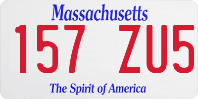 MA license plate 157ZU5