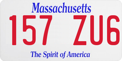 MA license plate 157ZU6