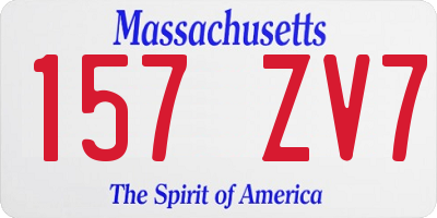 MA license plate 157ZV7