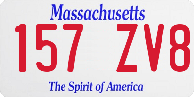 MA license plate 157ZV8