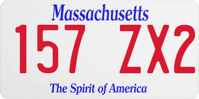 MA license plate 157ZX2