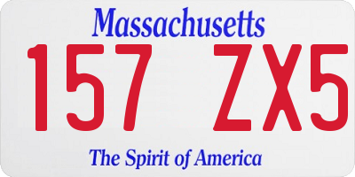 MA license plate 157ZX5