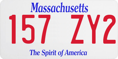 MA license plate 157ZY2