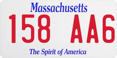 MA license plate 158AA6