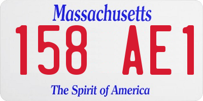 MA license plate 158AE1