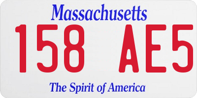 MA license plate 158AE5