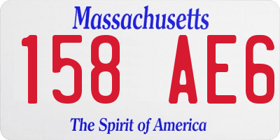 MA license plate 158AE6