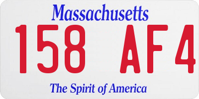 MA license plate 158AF4