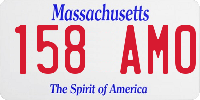 MA license plate 158AM0