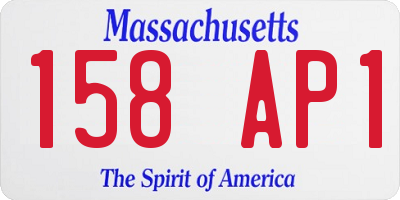 MA license plate 158AP1
