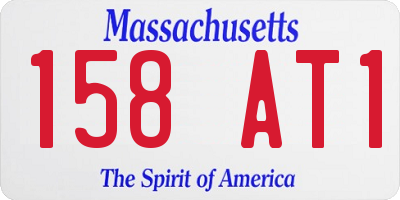 MA license plate 158AT1