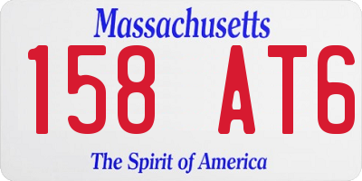 MA license plate 158AT6