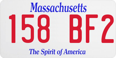 MA license plate 158BF2
