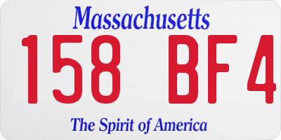 MA license plate 158BF4