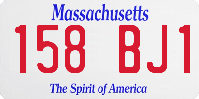 MA license plate 158BJ1