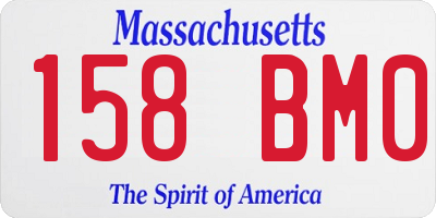 MA license plate 158BM0