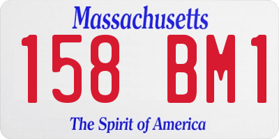 MA license plate 158BM1
