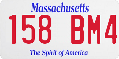 MA license plate 158BM4