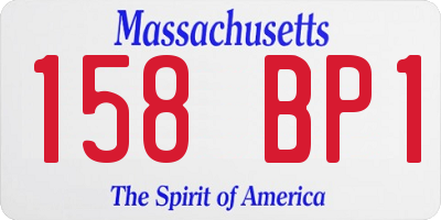 MA license plate 158BP1