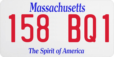 MA license plate 158BQ1