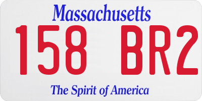 MA license plate 158BR2