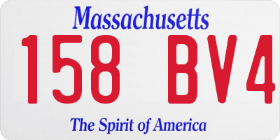 MA license plate 158BV4