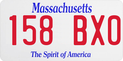 MA license plate 158BX0